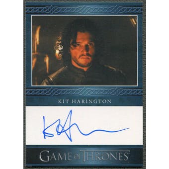 2016 Game of Thrones Season Five #NNO Kit Harington as Jon Snow Blue Auto