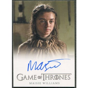 2012 Game of Thrones Season One #NNO Maisie Williams as Arya Stark Auto