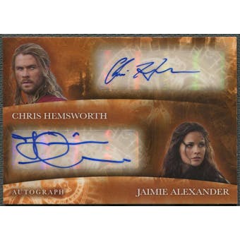 2013 Thor The Dark World #HA Jaimie Alexander as Sif & Chris Hemsworth as Thor Dual Auto