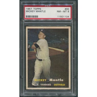 1957 Topps Baseball #95 Mickey Mantle PSA 8 (NM-MT)