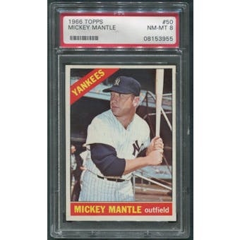 1966 Topps Baseball #50 Mickey Mantle PSA 8 (NM-MT)