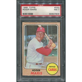 1968 Topps Baseball #330 Roger Maris PSA 7 (NM)