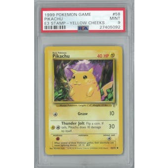 Pokemon E3 Stamp Pikachu 58/102 PSA 9