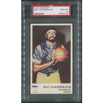 1972/73 Icee Bear Basketball #5 Wilt Chamberlain PSA 10 (GEM MT)
