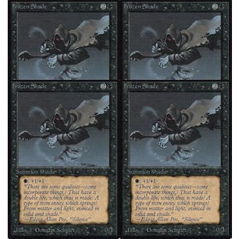 Magic the Gathering Alpha PLAYSET 4x Frozen Shade - HEAVY PLAY (HP) Writing in text box
