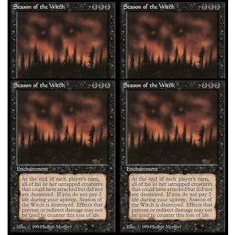 Magic the Gathering The Dark PLAYSET 4x Season of the Witch - NEAR MINT (NM)