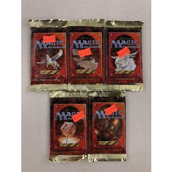 Magic the Gathering 4th Edition 5x Booster Pack Lot - 1 of each art!