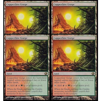 Magic the Gathering Scars of Mirrodin PLAYSET Copperline Gorge - 4x NEAR MINT (NM)