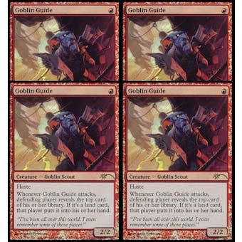 Magic the Gathering Promotional PLAYSET 4x Goblin Guide (Grand Prix FOIL) - NEAR MINT (NM) x4