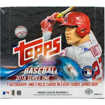 2018 Topps Series 1 Baseball Hobby Jumbo Box (Reed Buy)
