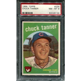 1959 Topps Baseball #234 Chuck Tanner PSA 8 (NM-MT) *8129