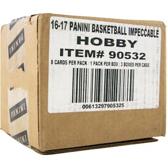 2016/17 Panini Impeccable Basketball Hobby 3-Box Case