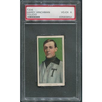 1909-11 T206 Baseball Harry Hinchman Toledo Sovereign PSA 4 (VG-EX)