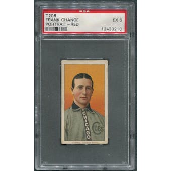 1909-11 T206 Baseball Frank Chance Portrait Yellow Piedmont PSA 5 (EX)