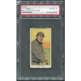 1909-11 T206 Baseball Ty Cobb Bat On Shoulder Sweet Caporal PSA 4 (VG-EX)