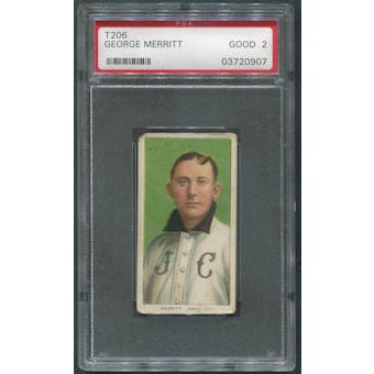 1909-11 T206 Baseball George Merritt Cycle PSA 2 (GOOD)