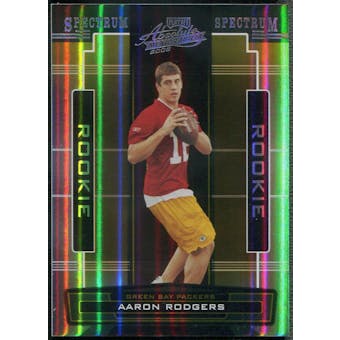 2005 Absolute Memorabilia #180 Aaron Rodgers Spectrum Silver Rookie #021/100