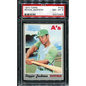 1970 Topps Baseball #140 Reggie Jackson PSA 8 (NM-MT) *2465