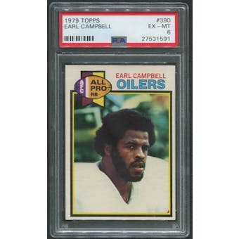 1979 Topps Football #390 Earl Campbell Rookie PSA 6 (EX-MT)