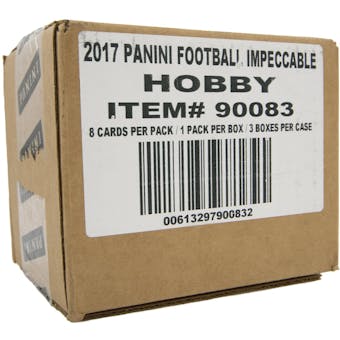 2017 Panini Impeccable Football Hobby 3-Box Case