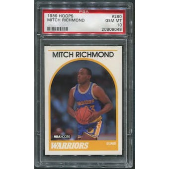 1989/90 Hoops Basketball #260 Mitch Richmond Rookie PSA 10 (GEM MT)