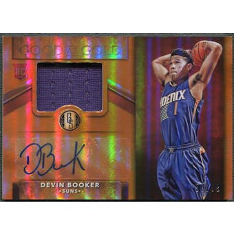 2015/16 Panini Gold Standard #17 Devin Booker Good as Gold Rookie Jersey Auto #50/99