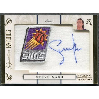 2009/10 Playoff National Treasures #18 Steve Nash NBA Team Patch Auto #03/25