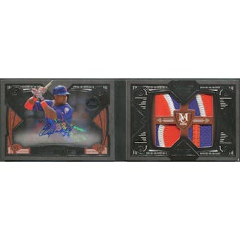 2016 Topps Museum Collection #PPARYC Yoenis Cespedes Booklet Quad Patch Auto #10/10