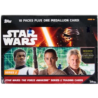 Star Wars: The Force Awakens Series 2 10-Pack Blaster Box (Topps 2016)