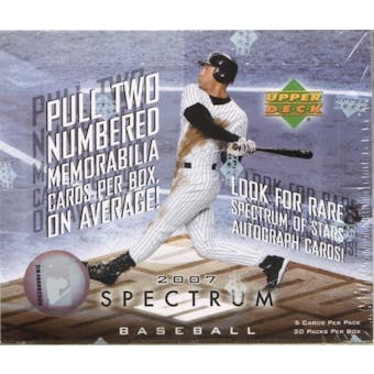 2007 Upper Deck Spectrum Baseball Hobby Box