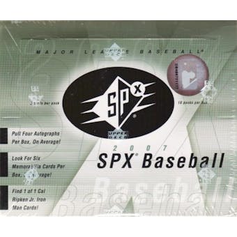 2007 Upper Deck SPx Baseball Hobby Box