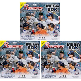 2017 Topps Bowman Baseball Mega Box (Lot of 3)