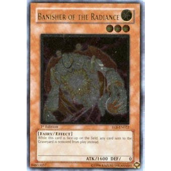 Yu-Gi-Oh Enemy of Justice Single Banisher of the Radiance Ultimate Rare - SLIGHT PLAY (SP)
