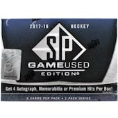 2017/18 Upper Deck SP Game Used Hockey Hobby Box