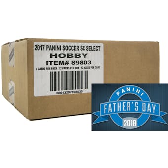 2017/18 Panini Select Soccer Hobby 12-Box Case + 24 FREE 2018 FATHER'S DAY PACKS!