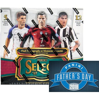 2017/18 Panini Select Soccer Hobby Box + 2 FREE 2018 FATHER'S DAY PACKS!