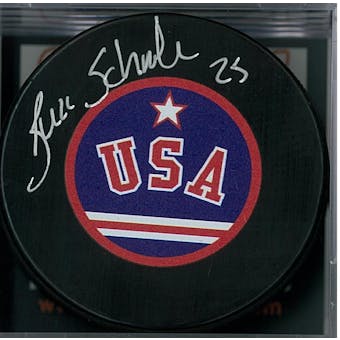 Buzz Schneider "Miracle on Ice" Autographed USA Hockey Puck (DACW COA)