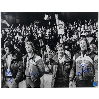Ramsey, Schneider, Baker Autographed Miracle On Ice USA 11x14 Photo