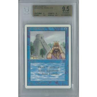 Magic the Gathering Unlimited Ancestral Recall BGS 9.5 (9, 10, 9.5, 9.5)
