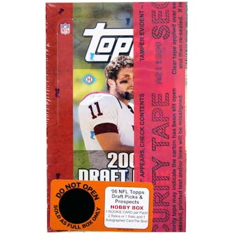 2006 Topps Draft Picks and Prospects Football Hobby Box (RED SECURITY TAPE)