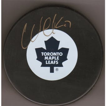 Wendel Clark Autographed Toronto Maple Leafs Hockey Puck (Frozen Pond)