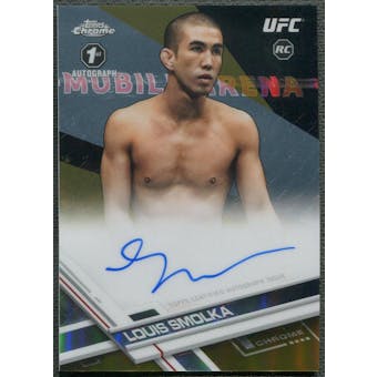 2017 Topps Chrome #FALS Louis Smolka UFC Fighter Gold Refractor Auto #39/50