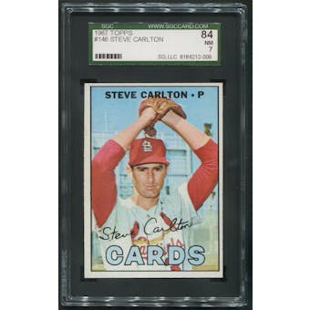 1967 Topps Baseball #146 Steve Carlton SGC 84 (NM) (7)