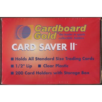 Cardboard Gold Semirigid Toploaders Card Saver II (200 Count Box)