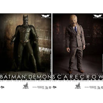 Hot Toys Batman Begins Demon Scarecrow 10th Anniversary MMS140 1/6 Scale Figure Set MIB