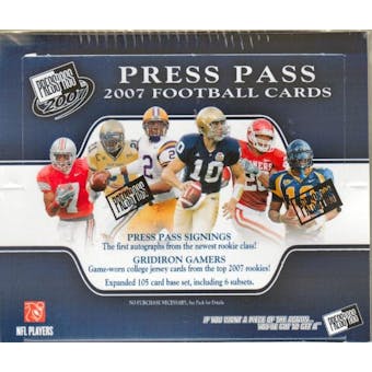 2007 Press Pass Football Hobby Box