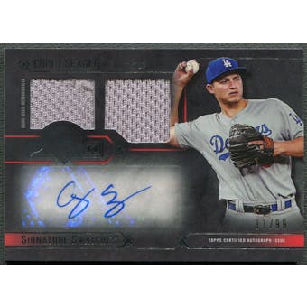 2017 Topps Museum Collection #DRACS Corey Seager Dual Jersey Auto #11/99