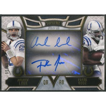 2015 Topps Supreme #SDALG Frank Gore & Andrew Luck Dual Auto #05/15