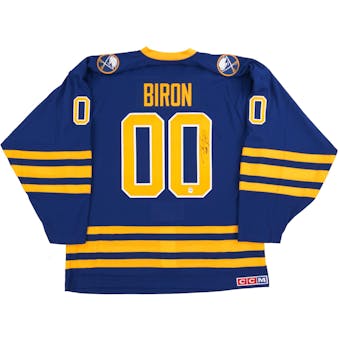 Martin Biron Autographed Buffalo Sabres Blue Throwback Jersey
