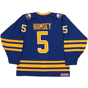 Mike Ramsey Autographed Buffalo Sabres Blue Throwback Jersey